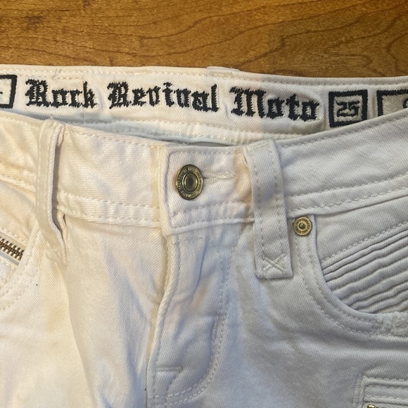 Rock Revival White Skinny Jeans with Sleek Fit - Picture 3 of 8